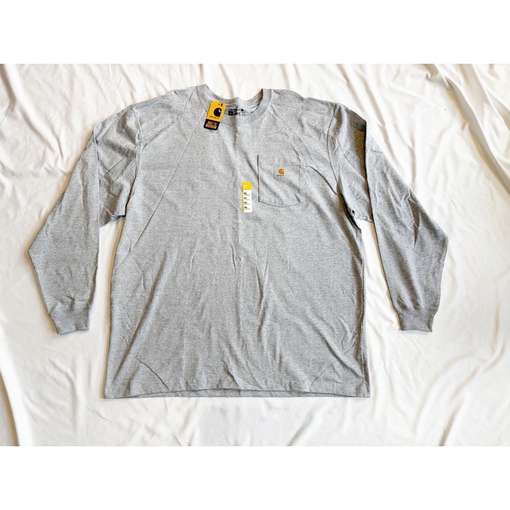 Carhartt Men's Dearborn Loose LS T-Shirt - Heather Gray - 2XL Tall